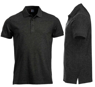 Premium Polo Unisexe Anthracite Chiné