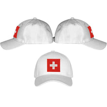 Charger l&#39;image dans la galerie, Baseball Cap Weiss mit Schweizerkreuz
