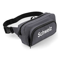 Charger l&#39;image dans la galerie, Bauchtasche Organiser 2.0, Grau mit Text Schweiz
