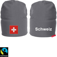 Load image into Gallery viewer, Beanie Grau mit Schweizerkreuz, Schweiz
