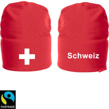 Load image into Gallery viewer, Beanie Rot mit Schweizerkreuz, Schweiz
