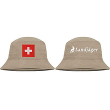 Load image into Gallery viewer, Bucket hat Swiss cross
