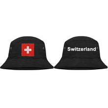 Load image into Gallery viewer, Bucket hat Swiss cross
