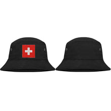 Load image into Gallery viewer, Bucket hat Swiss cross
