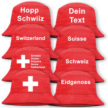 Load image into Gallery viewer, Bucket hat Swiss cross
