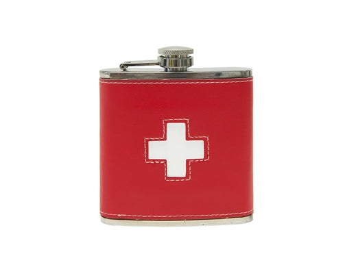 Hip flask Swiss cross