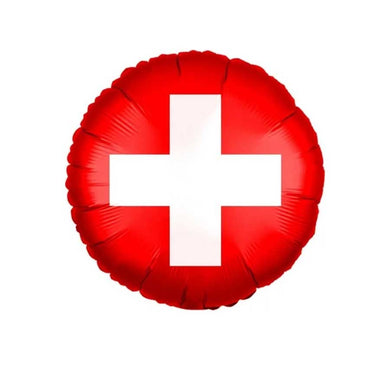 Ballon en plastique Croix suisse 38cm
