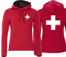 Load image into Gallery viewer, Hoodie Damen mit Schweizerkreuz
