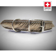 Carica l&#39;immagine nel visualizzatore di Gallery, Hundehalsband Kuhfell Swiss Made
