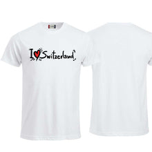 Carica l&#39;immagine nel visualizzatore di Gallery, T-Shirt Weiss, I Love Switzerland
