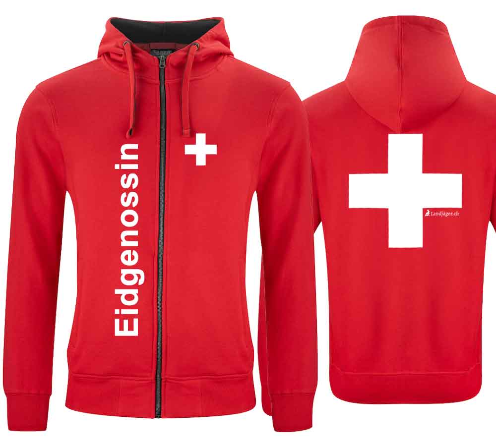 Kapuzenjacke Damen Schweizerkreuz, Eidgenossin