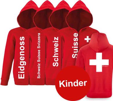 Kids hooded jacket Swiss cross 2.0