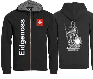 Kapuzenjacke Unisex Helvetia Black Edition