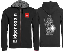 Lade das Bild in den Galerie-Viewer, Kapuzenjacke Unisex Helvetia Black Edition
