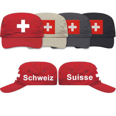 Military cap Swiss cross