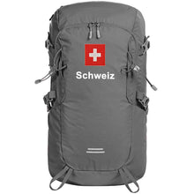 Charger l&#39;image dans la galerie, Outdoor Rucksack in Grau mit Schweizerkreuz und Text Schweiz
