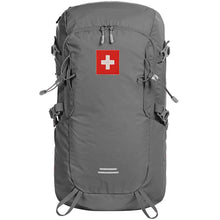 Load image into Gallery viewer, Outdoor Rucksack in Grau mit Schweizerkreuz 
