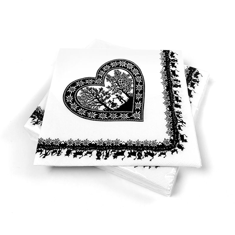 Papierservietten SWISS HEART 20er Set