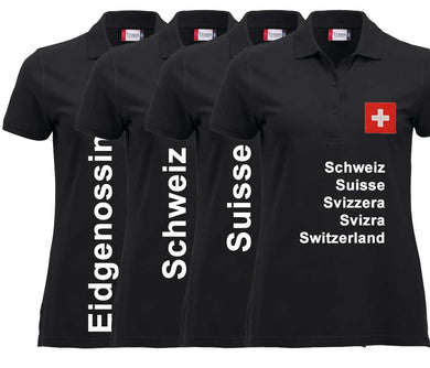Polo femme Croix suisse 2.0 Black Edition