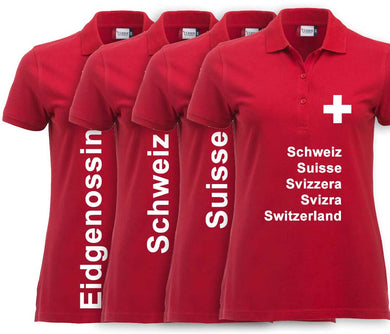 Polo femme croix suisse 2.0