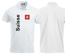 Load image into Gallery viewer, Polo White Edition mit Schweizerkreuz und Text Suisse
