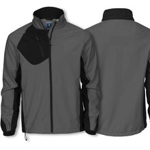 Lade das Bild in den Galerie-Viewer, Projob Softshell-Arbeitsjacke mit Kontrastelementen Grau
