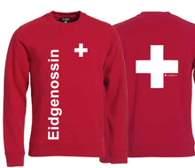 Carica l&#39;immagine nel visualizzatore di Gallery, Pullover mit Schweizerkreuz mit text Eidgenossin
