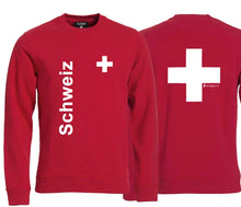 Carica l&#39;immagine nel visualizzatore di Gallery, Pullover mit Schweizerkreuz und Text Schweiz
