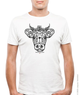 T-shirt cow head silhouette