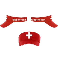 Carica l&#39;immagine nel visualizzatore di Gallery, Schirmmütze / Cap Rot mit Schweizerkreuz, Text Eidgenossin
