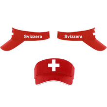 Carica l&#39;immagine nel visualizzatore di Gallery, Schirmmütze / Cap Rot mit Schweizerkreuz, Text Svizzera
