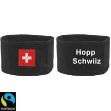 Load image into Gallery viewer, Stirnband Schwarz mit Schweizerkreuz, Hopp schwiiz
