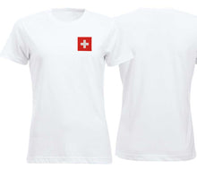 Load image into Gallery viewer, T-Shirt Weiss Damen mit Schweizerkreuz 
