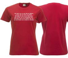 Carica l&#39;immagine nel visualizzatore di Gallery, Damen T-Shirt Rot mit Rütlischwur
