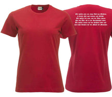 Carica l&#39;immagine nel visualizzatore di Gallery, Damen T-Shirt Rot mit Rütlischwur
