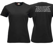 Lade das Bild in den Galerie-Viewer, Damen T-Shirt Schwarz mit Rütlischwur
