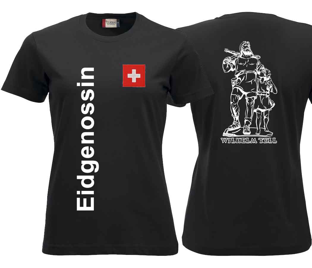 T-Shirt Damen Wilhelm Tell & Rütlischwur Black Edition