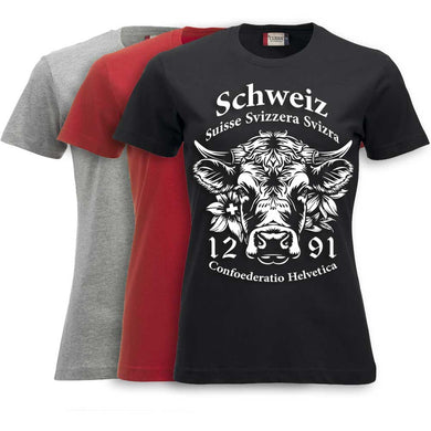 T-shirt mucca svizzera signore