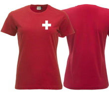 Load image into Gallery viewer, T-Shirt Damen mit Schweizerkreuz 
