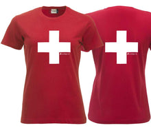 Load image into Gallery viewer, T-Shirt Damen mit Schweizerkreuz und Text
