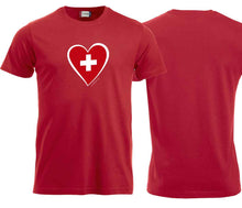 Load image into Gallery viewer, T-shirt Swiss heart
