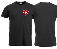 Load image into Gallery viewer, Ladies T-shirt Swiss heart
