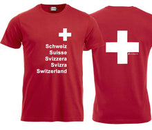 Load image into Gallery viewer, T-Shirt Schweizerkreuz mit Pass Design
