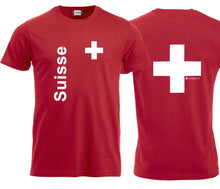 Lade das Bild in den Galerie-Viewer, T-Shirt Schweizerkreuz mit Suisse
