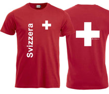 Lade das Bild in den Galerie-Viewer, T-Shirt Schweizerkreuz mit Svizzera
