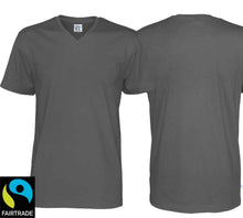 Lade das Bild in den Galerie-Viewer, Herren T-Shirt V-Ausschnitt Grau, Fairtrade Zertifiziert

