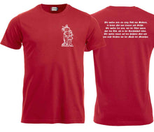 Carica l&#39;immagine nel visualizzatore di Gallery, T-Shirt Rot mit Wilhelm Tell und Rütlischwur
