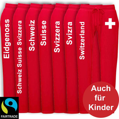 Trainer pants without waistband Swiss cross