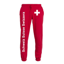 Load image into Gallery viewer, Trainerhose mit Bund, Schweizerkreuz und Text Schweiz Suisse Svizzera
