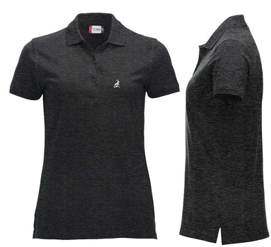 Premium Polo Femme Anthracite Chiné